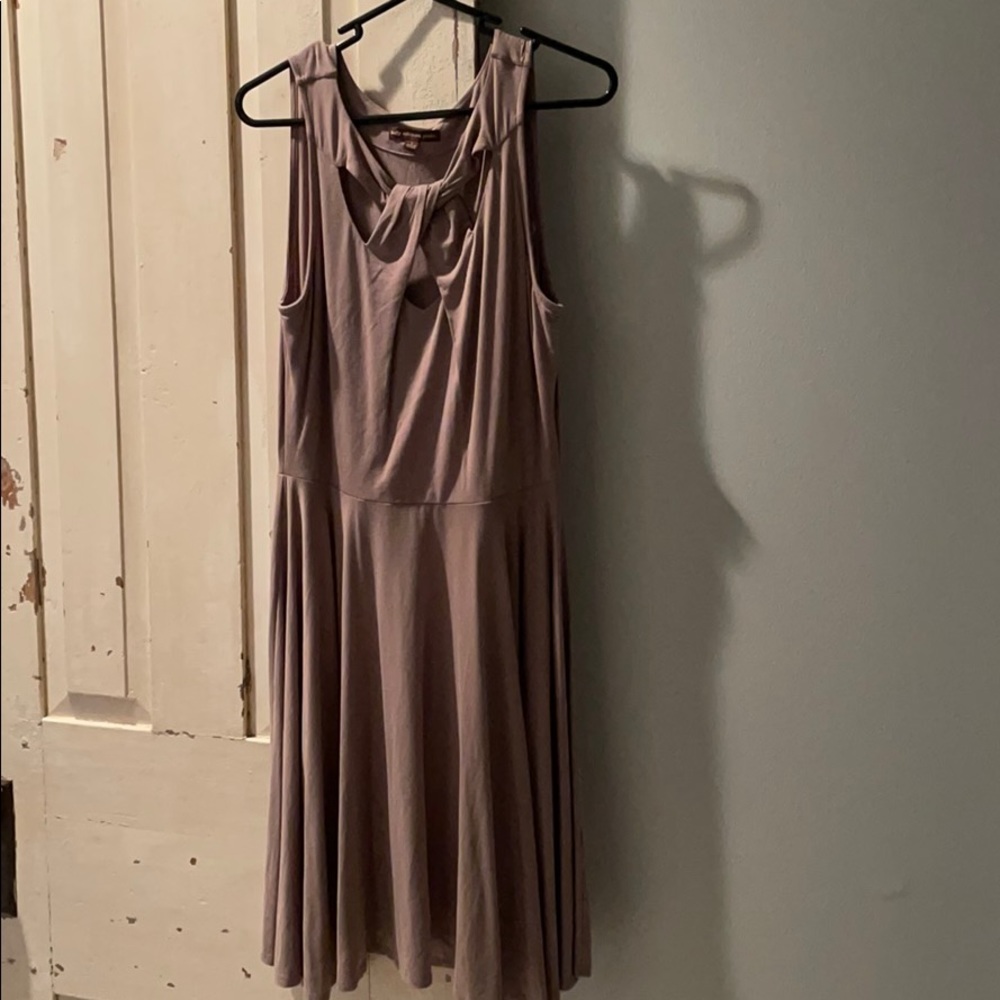 Taupe brown rayon dress- large